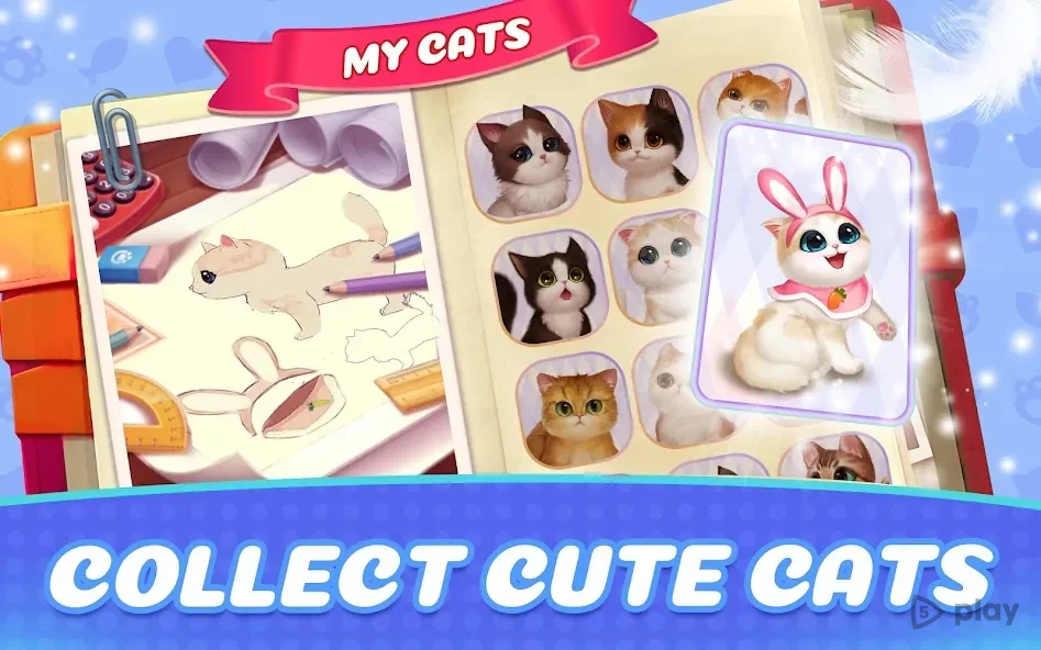 Kitten Match 4.4.0 APK [MOD a lot of money/menu]