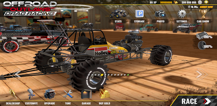 Offroad Outlaws Drag Racing Mod APK 1.0.13 [Unlimited money]